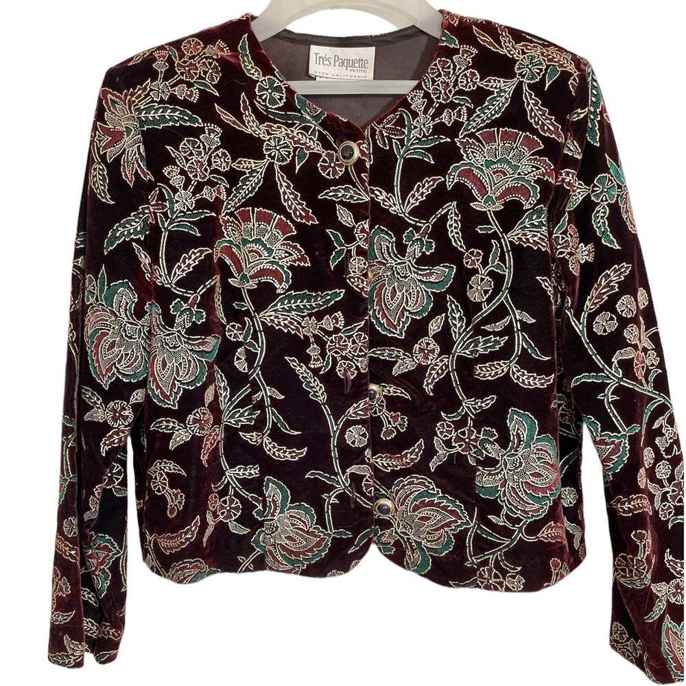 VINTAGE Byer California Tres Paquette Petite Bolero Style Jacket Size Large